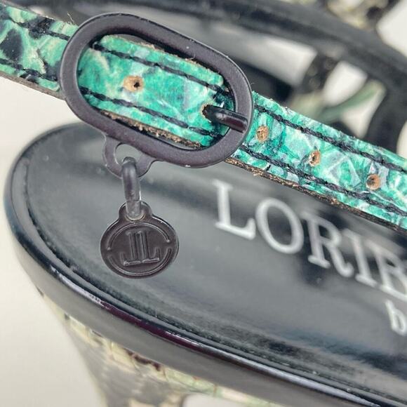 LORIBLU Jeweled Leather Sandals Heels - Made in Italy - $570. - Picture 12 of 16